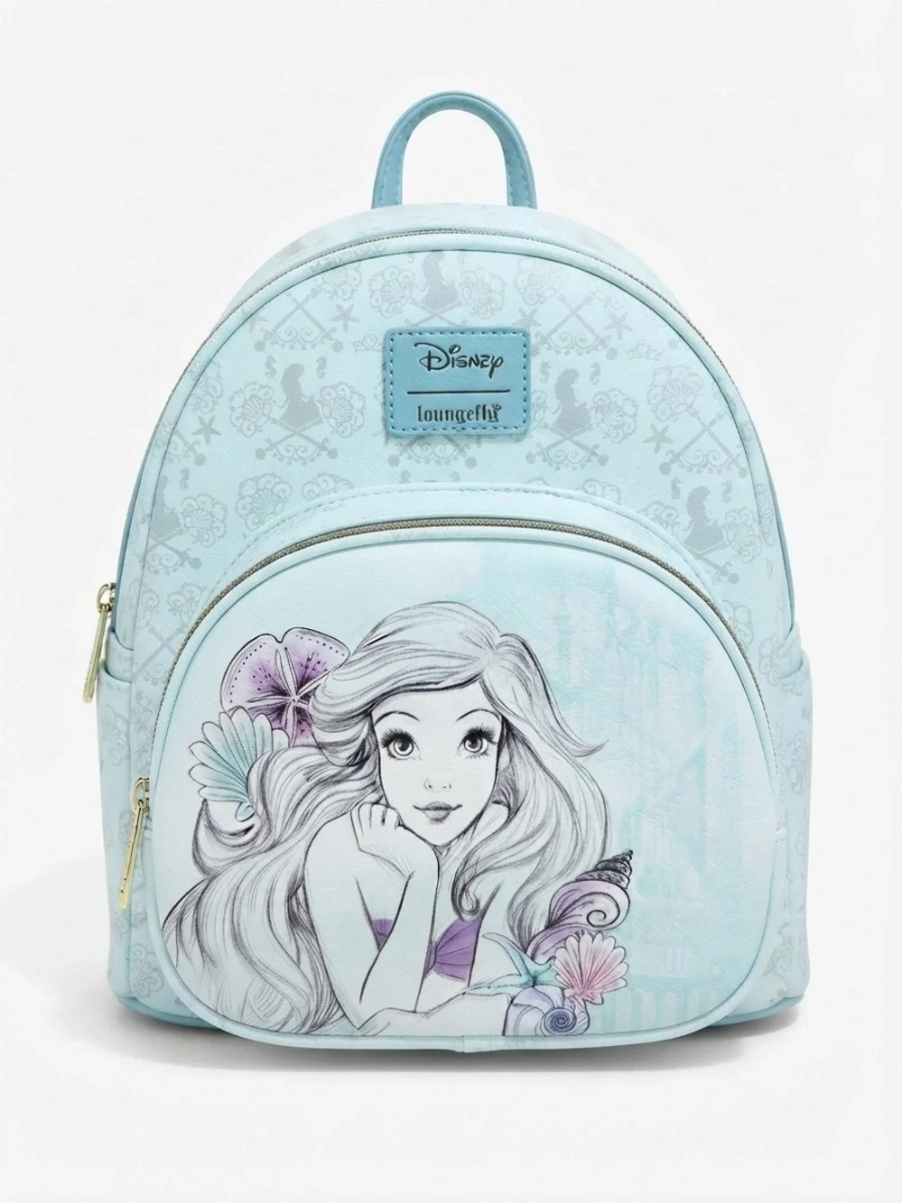Loungefly Ariel Pastel Light Blue Kids Mini Backpack